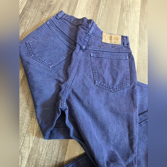VINTAGE 90s MODA INTL momcore Jeans Purple Blue Relaxed Fit Y2K Classy Preppy - Picture 5 of 13